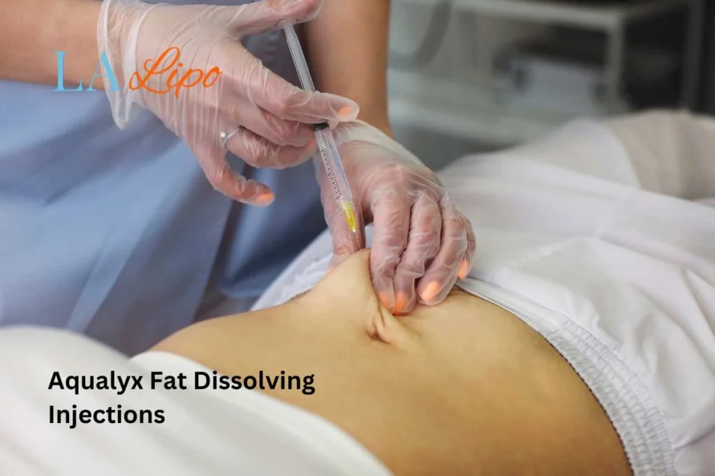 woman having fat dissolving injections Portsmouth in the stomach