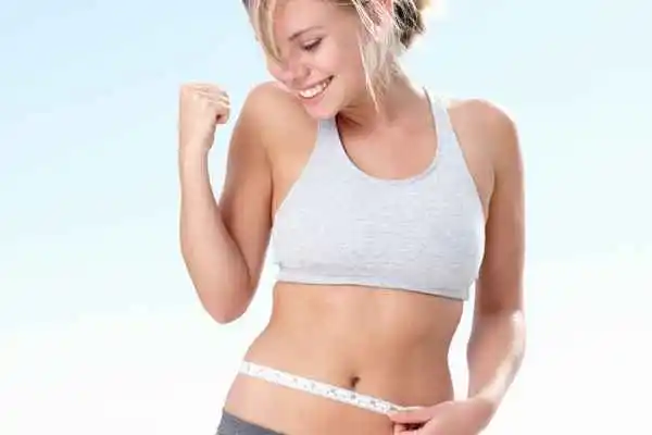 woman happy after fat reduction treatment Portsmouth