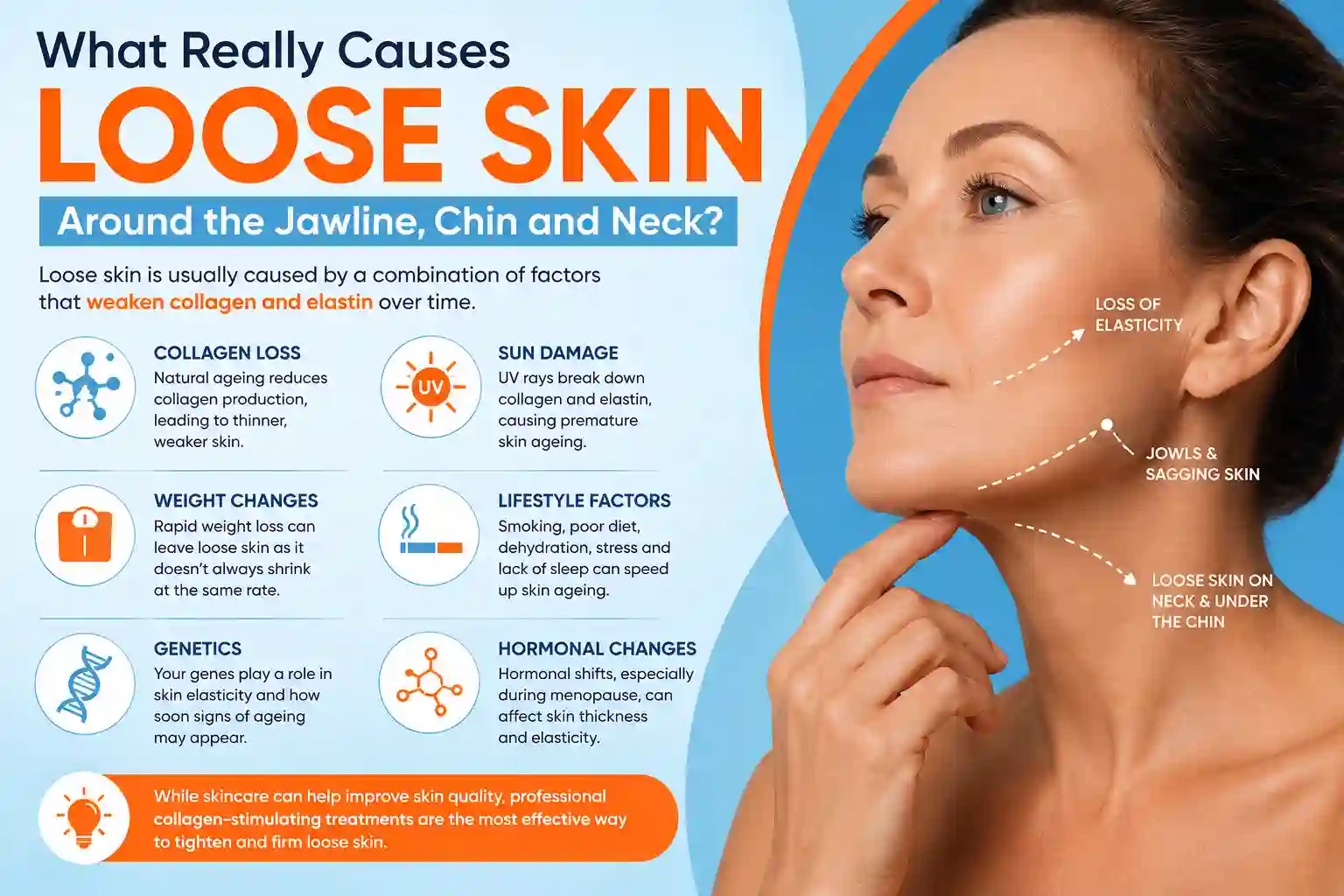 What Really Causes Loose Skin Around the Jawline, Chin and Neck Portsmouth?